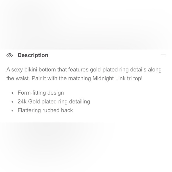 NWT Pilyq Black Gold Link Bikini Swim Bottoms Size XS Style Full‎ - Picture 4 of 9